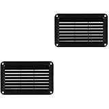 MUCKLILY 2 Piezas Panel de ventilación Rejilla de ventilación Rejilla de ventilacion Pared Digital Azul viga pequeño respiradero Cubierta de ventilación para vehículos recreativos AbS Black