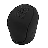 AUTOZOCO Funda Pomo Cambios Marcha Coche Antideslizante Negro, Cubierta de Perilla de palanca de Marchas, protector de pomo adherente, Funda de palanca de cambios, Silicona, Universal, 5 marchas
