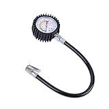 Manómetro de Neumáticos, Medidor de Presión, Manómetro Presión Ruedas, Manómetro de Medida, Adecuado para Camiones, Automóviles, Vehículos de Ingeniería, Motocicletas (Longitud Del Tubo 38 cm)