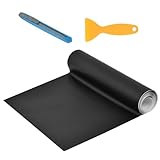 ANNTIM 300 * 30CM Vinilo Negro Mate Coche, Vinilo Adhesivo Coche, Vinilo para Coche Exterior, Vinilo Adhesivo Coche Vinilo Negro Mate para Decoración de Interiores/Exteriores