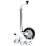 WilTec Rueda de Apoyo para remolques y caravanas 362 kg Incluye Abrazadera Accesorios vehículos