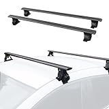 Barras de Techo para Coche Universal. Baca Portaequipajes de Coche para Viajes. Barras Superiores Compatibles con Rieles para Equipaje. Barra Portátil para Transportar.