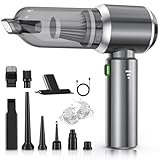 NVKHG Aspirador de Mano, 18000Pa Mini Aspirador Recargable, Aspiradoras de Mano Coche 3 en 1 con Motor sin escobillas, Aspirador sin Cable para Coche, para Uso en la Oficina, el hogar, la Cocina