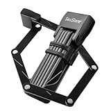 Candado Bicicleta Plegable con Soporte, Candado Bicicleta de Acero de Alta Seguridad 2 Llaves, Fácil de Llevar, Universal para Bicicleta, Motocicleta y Scooter Patinete Electrico