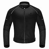 IRON JIA’S Chaqueta Moto Hombres Chaqueta Moto Transpirable Cómoda Chaqueta Protectora Motocicleta Viaje Todo Tiempo-M
