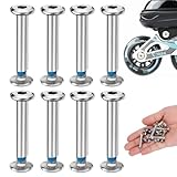 WUSJCOF 8 Piezas de Tornillos y Tuercas para Patines en Línea,12 Tornillos para Ruedas de Patines,2 Llaves,Accesorios para Patines,Recambios para Reparar Ruedas de Patines en Línea