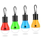 JOPHEK Lámpara de Camping, 4 x LED Linterna de Camping con Pilas Lámpara de Camping Luz de Tienda Portátil Luz de Emergencia Impermeable para Acampar