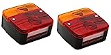 Hillfield® Faros traseros universales para remolques, completos con bombillas (2 luces traseras)