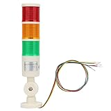 Glomora Torre De Luces LED Para Uso Industrial,Luces Andon Con Base Giratoria,lámpara de torre de señal de 3 capas lámpara 12-24 V CC Lámpara indicadora de advertencia de seguridad de emergencia