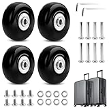 4 Piezas Ruedas Maleta de 50x18 mm Repuesto de Ruedas para Maletas de Viaje Repuesto Rueda Maleta Ruedas de Maletas Ruedas Maletas Repuesto Ruedas de Goma para Equipaje para Maletas Trolley Carro