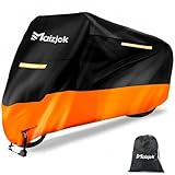 Maizjok Funda Moto Impermeable, Cubierta Moto Exterior Interior, Cubre Moto 210D Poliéster Capa Protector Lluvia y UV para Moto Calle/Deportiva/Aventure/Cruiser/Touring XXL Grande (275x105x125 cm)