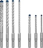 Bosch Professional 7 piezas Set de brocas para martillo Expert SDS plus-7X (para Hormigón armado, Ø 5-12 mm, accesorios Martillo perforador rotativo)