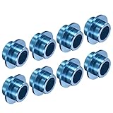 PATIKIL Línea Eje Buje Espaciadores, 8 Paquetes Rodamientos Espaciadores Rueda Centro Aluminio para Patines Rodillo, Azul