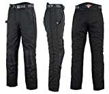 Texpeed Cubre pantalón moto verano/invierno - Sobre pantalones con cremalleras a lo largo de toda la pierna - Impermeables - Negro XL Cintura/Pequeño Pierna