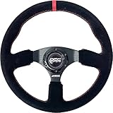 OCC MOTOR SPORT Volante plano mod revenge piel vuelta brazos negros OCCVOL010