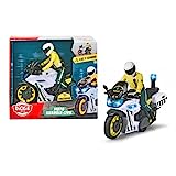 Dickie Toys - Moto Yamaha de la Guardia Civil de Juguete, Incluye Figura Articulada Extraíble, Fricción, con Luz y Sonido, Apto para Niños y Niñas a Partir de 3 años - 17 cm
