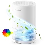 Deshumidificador Eléctrico, Deshumificadores de humedad Ultra Silencioso con Modo de Suspensión y Función de Apagado Automático, ara el Dormitorio,Baño, Armario