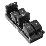 HZTWFC Interruptor eléctrico de la ventana principal del lado del conductor OEM # 1J4959857B 1J4 959 857 1J4 959 857 B 1J4 959 857D (A) para Volkswagen Golf Bora Passat B5 Seat Leon Toledo 1999-2006
