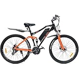 EMotorad EMX+ | Bicicleta Eléctrica Todoterreno Negra para Adultos | Neumáticos CST 27.5x2.0' | Motor 36V 250W | Batería 13Ah Extraíble | Doble Suspensión | Frenos de Disco Mecánicos | Pantalla LCD