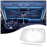 2024 Nuevo Parasol Coche Delantero,Practice Parasol Coche Delantero Plegable para la Mayoría de Coches SUV Camiones,el Protector Solar Coche Que enfría más rápido y Protege del Sol