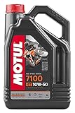 MOTUL 104098 Aceite Moto, 7100 4T, 10W50, 4 l, El embalaje puede variar