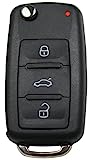 OGGIPRO Caja de Llaves del Coche 3 Botones HAA Control Remoto del Coche de reemplazo Compatible con VW Seat Volkswagen Bora Passat Golf Polo Jetta, Mokka, Opel, Zafira, Astra, Vauxhall, Skoda