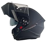 MT Helmet Casco Abatible Genesis Talla L(59/60) Negro Mate con homologacion 22.06