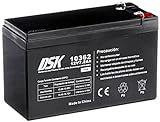 DSK 10362 - Batería de Plomo AGM Recargable y Sellada VRLA Alta Descarga 12V 7,2Ah Ideal para UPS SAI, Vehículos Eléctricos Infantiles, Patinetes Eléctricos...