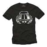 MAKAYA Camisetas con Coches Clasicos - Regalos para Padres Eleanor - Noir L