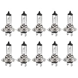 10 bombillas de 12 V, 55 W, h7, 4300 K, luz blanca brillante, lámpara halógena para coches con bombillas H7 (10 unidades)