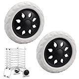 TANCUDER 2 PCS Ruedas Giratorias Reemplazable de EVA Ruedas de Repuesto para Maleta Ruedas para Carrito de Compra 6.3" Ruedas de Carro de Compras Carga 10 kg Cada Rueda Para Carros Equipaje