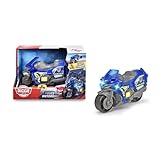 Dickie Toys - Police Motorbike - Moto de Juguete para niños a Partir de 3 años, con Efectos de luz y Sonido, Ruedas móviles, 15 cm de Longitud, Azul, (203302031)