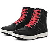 BORLENI Botas de Moto Hombre, Zapatillas de Moto Casuales Antideslizantes, botas moto zona tobillo reforzado Zapatillas de Motocross