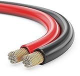 sonero® 25 Metros 2x1.50mm² Cable de Altavoz CCA, Color: Rojo/Negro