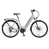 Varstrom Bicicleta Eléctrica Urbana 700C Adultos: Motor Central Ba-Fang M200 250W (65Nm), Batería 518Wh Extraíble, 90km Autonomía, Frenos Disco Hidráulicos, 8 Velocidades, Pantalla LCD