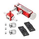 CGEAMDY Coche Turbo Boost Manual Ajustable, Kit de Control de Turbo Del Motor para Automóvil, 1‑30PSI Turbocompresor Aleación de Aluminio, Booster Controller de Válvula Turb Compresor(Rojo)