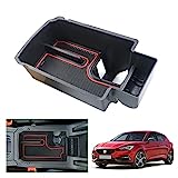 GAFAT Seat Leon MK4 | Cuprα Formentor 2020-2024 2025 Caja de Almacenamiento de Apoyabrazos, Nuevo Seat Leon 4 KL ST FR Formentor VZ Facelift Bandeja de Reposabrazos Consola Central Organizador (Rojo)