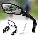 Retrovisores Bicicletas Retrovisores Patinete Eléctrico Retrovisores Izquierdo Plegable Ajustable 360° HD Espejos para ATV, Motocicletas y Bicicleta Eléctricos
