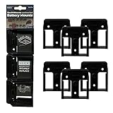 StealthMounts Soportes de batería para Bosch 18v | Porta Baterías para Bosch 18v | Paquete de 6 | Organizadores de batería negro para Bosch 18v