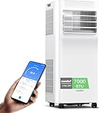 COMFEE Pingüino Aire Acondicionado Portátil 7000 BTU/1800 Frigorías Breezy Cool Pro – Climatizador sin unidad exterior, Bajo Consumo, App Control y Kit de Ventana – Refrigera, Ventila y Deshumidifica