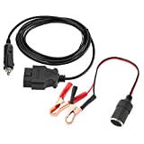 Fydun Conector de Ahorro de Memoria OBD2, ECU del vehículo OBD II, Cable de Fuente de alimentación de Emergencia de 12 V, Protector de Memoria con Dos Clips Alli-Gator