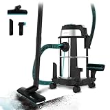 Cecotec Aspirador de Sólidos y Líquidos de 16 L Conga Rockstar Wet & Dry Steel. 1200 W, 20 kPa, Doble función: Aspirador y Soplador, Estructura Metálica, Ruedas, Radio de Acción 5m