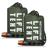 Go Time Gear Tienda de Campaña de Supervivencia de Emergencia para 2 Personas, Uso Como Refugio, Tienda de Tubo, Lona de Supervivencia, Incluye Accesorios