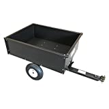 Turfmaster DC-180 – Remolque basculante de acero con puerta trasera extraíble (180 kg/210 L)