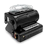 Yinleader Calefactor de gas cerámico para exterior, tiendas de campaña, camping, 1,3 kW, color negro