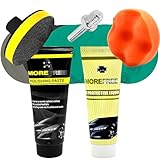 MORE FREE Pulir Faros Coche-Kit de restauración de Faros de Automóviles pulir Faros Coche para Restaurar Faros turbios, Restaurador De Faros amarillentos o Desgastados