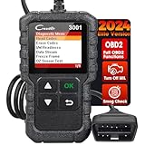 LAUNCH - Máquina de Diagnosis Creader 3001 OBD2, para vehículos, para el Control de la luz de avería del Motor, el Sistema de sensores O2 y el OBD, Lector de código, Herramienta de escaneo
