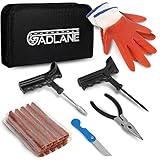 GADLANE 7PCS Kit Repara Pinchazos Moto sin Cámara - Kit de Reparación de Neumáticos de Emergencia para Coche, Motocicleta, Camión, ATV con 20 Mechas