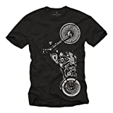 MAKAYA Ropa de Moto Hombre - Camiseta Negra S
