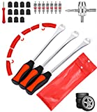 JOFLVA Neumáticos De Palanca De Neumáticos,Cuchara de neumáticos, Desmontadores De Neumático Kits, Palancas Neumaticos Moto, para Motocicleta Bicicleta Coche Cambio De Neumático De Eliminación.